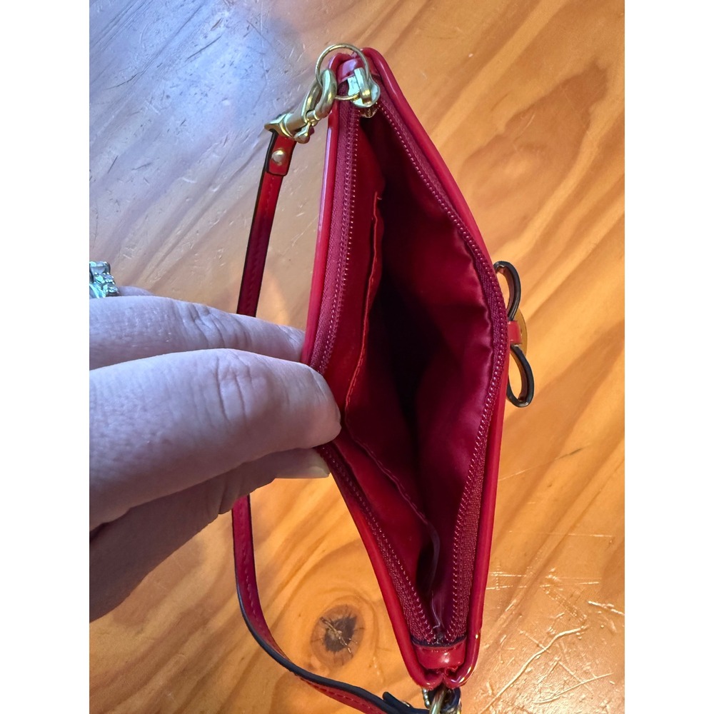 Coach Signature Embossed Patent Leather Wristlet and Card Holder Set Bow Heart - Picture 4 of 8